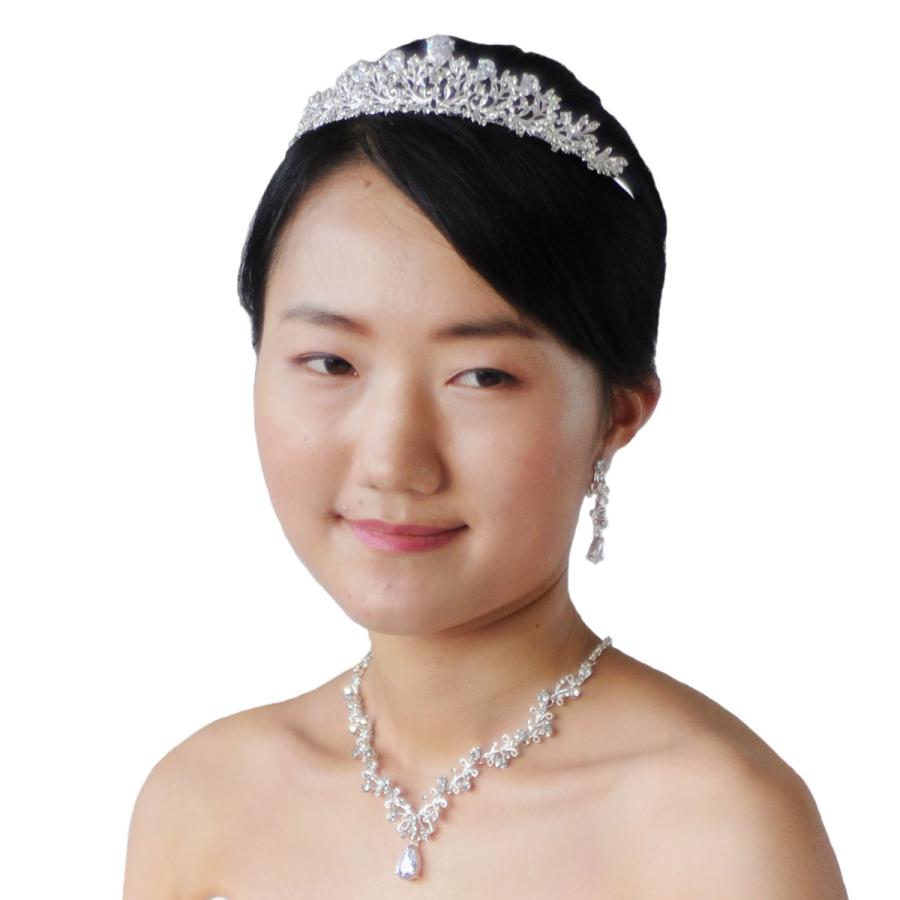 3点セット ネックレス イヤリング ウエディング アクセサリーセット