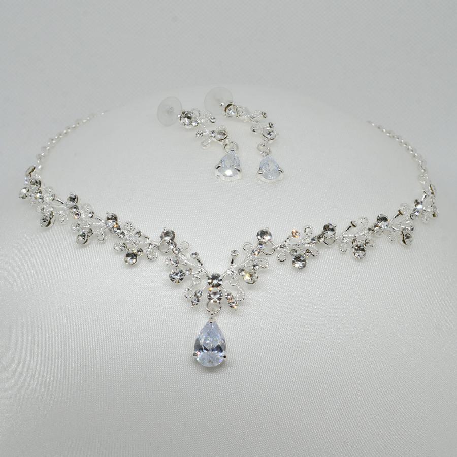 ティアラ ネックレス ピアス 3点セット ウエディング アクセサリー