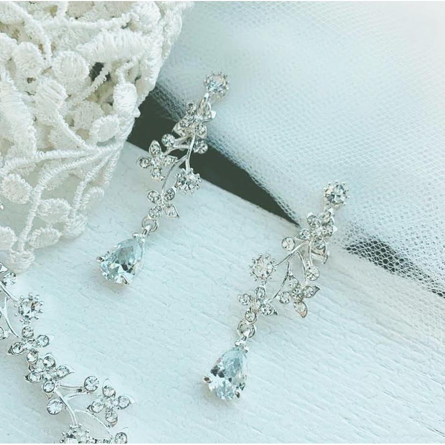 ネックレス ウエディング ネックレスセット ピアス キュービック