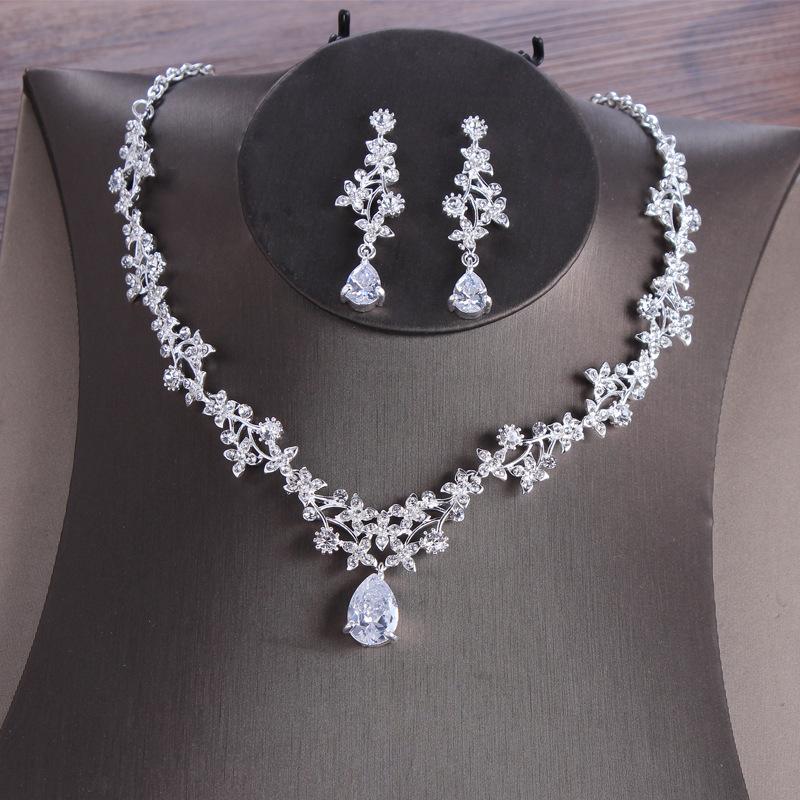 ネックレス ウエディング ネックレスセット ピアス キュービック