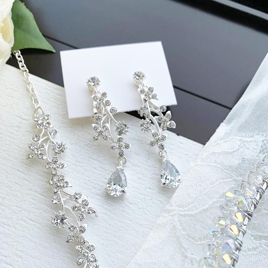 ネックレス ウエディング ネックレスセット ピアス キュービック