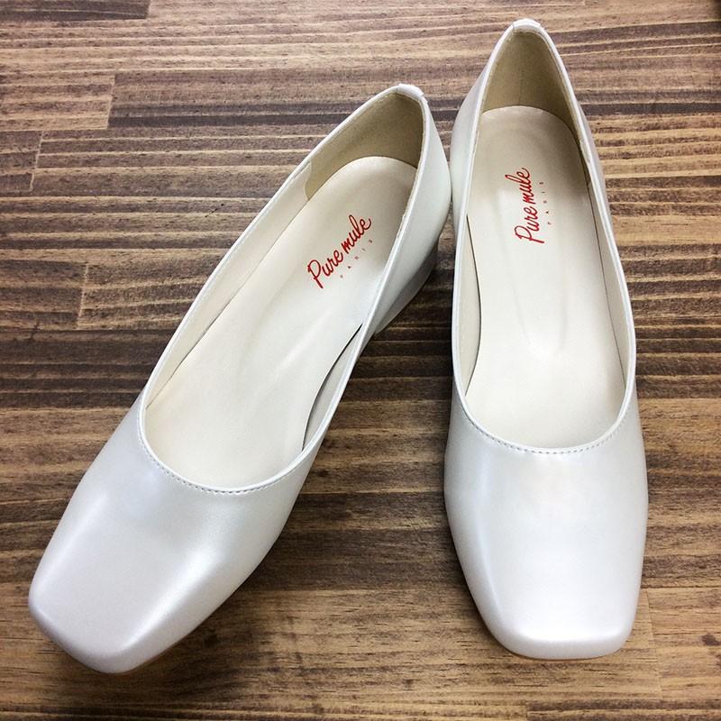 パンプス シューズ ウエディング ブライダル 白 3cm ウエディング