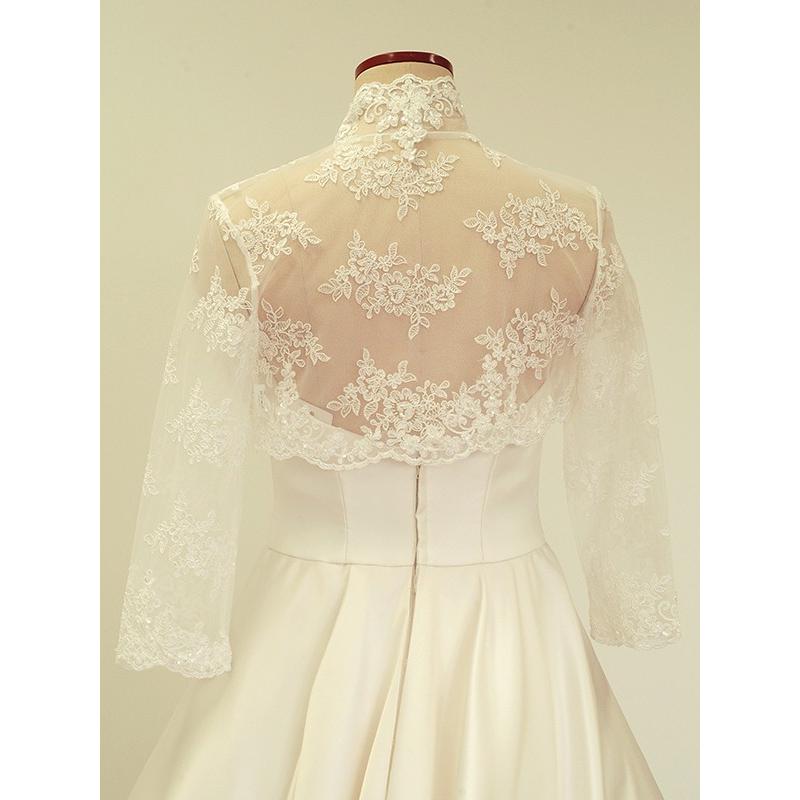 レースボレロ 長袖 ボレロ レース ウエディング ブライダル  