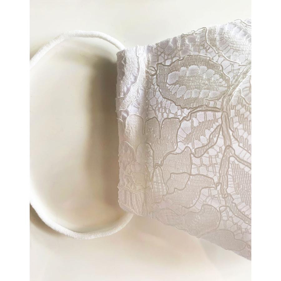 綿麻・チュールレース刺繍B40立体マスク 小さめサイズ 【公式通販】