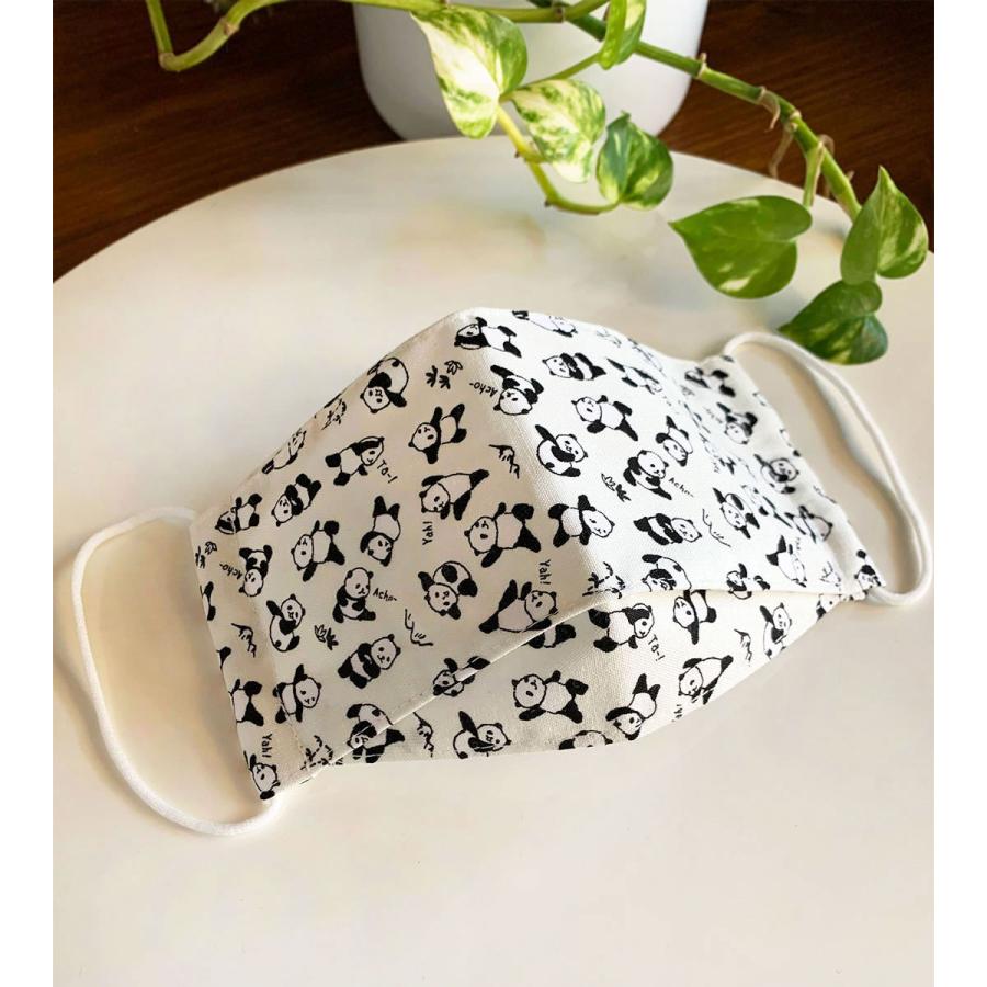 布マスク 4枚セット 日本製 パンダ 子供 子供用 女性用 大臣マスク