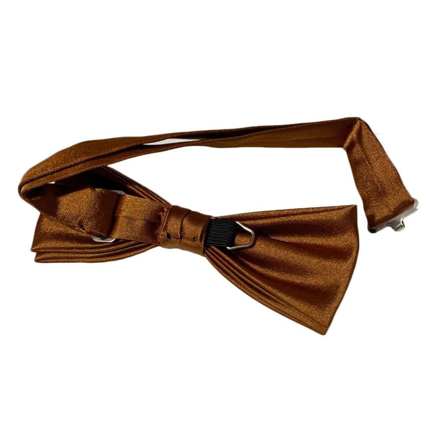 蝶ネクタイ 蝶タイ ボウタイ 無地 茶色 結婚式 新郎 フォーマル