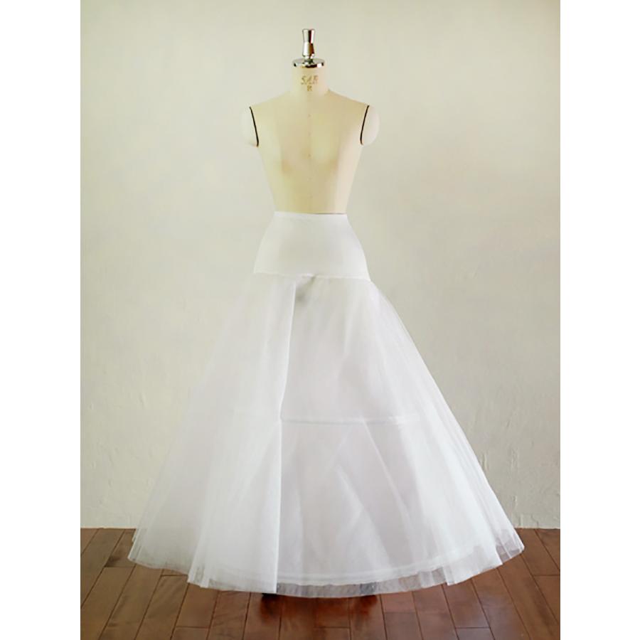 パニエ 大人 ウエディング 白 ロング Aライン ブライダル ワイヤー