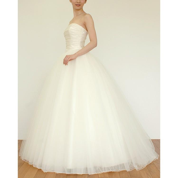 シルクタフタ身頃とチュールスカートのドレス[S032] : ヴィーヴ・ラ  