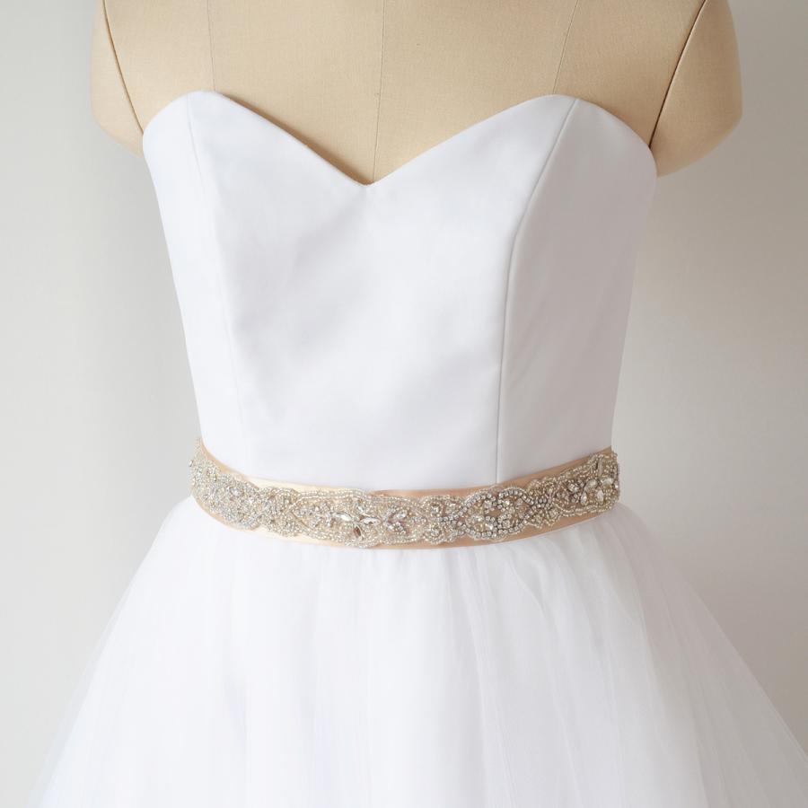 サッシュベルト ビジューベルト リボンベルト ウエディングドレス