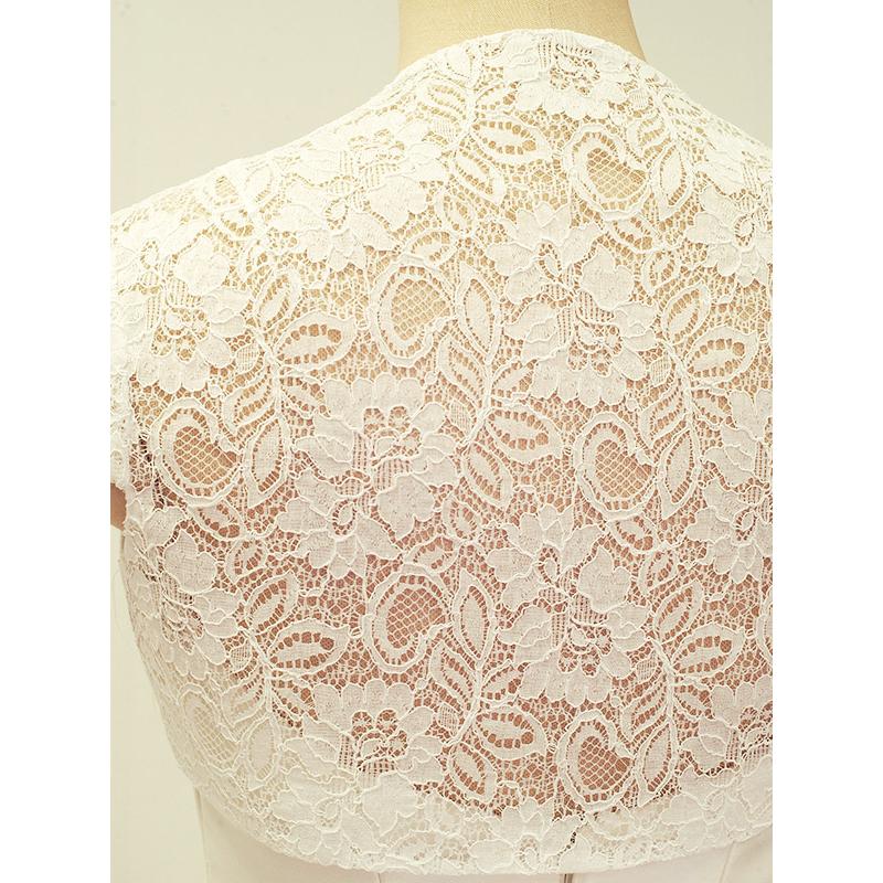 レースボレロ ボレロ レース ウエディング ブライダル 半袖 花嫁 日本