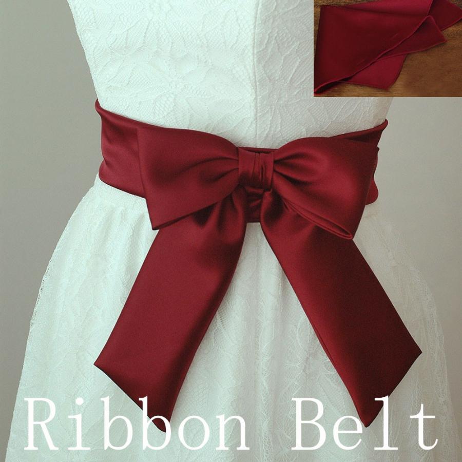 リボンベルト エンジ サテンリボン サッシュベルト ウエディング ブライダル リボン ベルト ウエストリボン ウエディングドレス 赤 新郎チーフ付 Y117 ヴィーヴ ラ マリエ 通販 Yahoo ショッピング