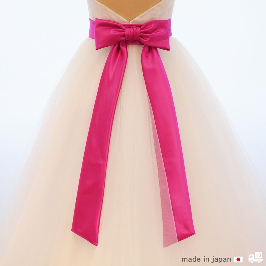 ウェディングブライダル＆パーティー　リボンベルト リボンベルト オフホワイト サテンリボン サッシュベルト