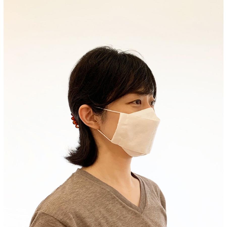 布マスク 日本製 大臣マスク 白 舟形マスク 洗える 折り返し 大人用