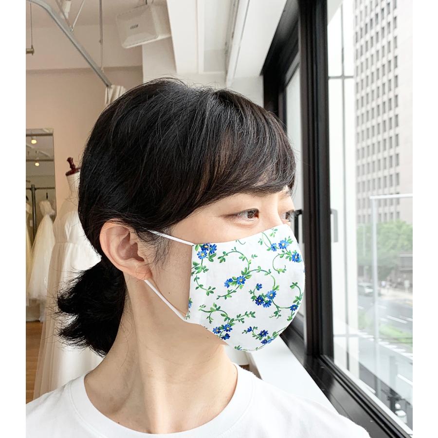 布マスク 日本製 おしゃれ 洗える 立体型 マスク 立体 夏用 花柄 綿