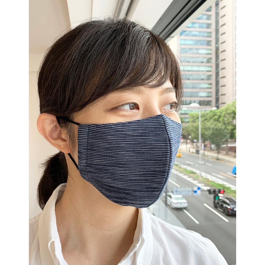 おしゃれなマスクカバー/裏地高島ちぢみ(25265) 布マスク 日本製