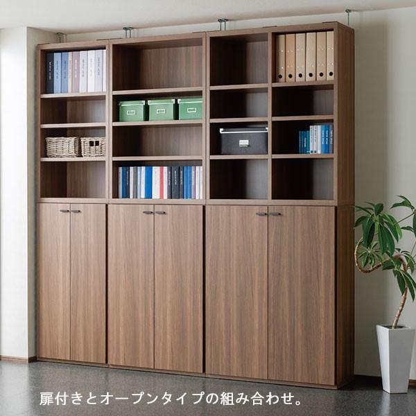 シェルフ ウォールナット色 W74.3 D36.7 H113.8 壁面収納 固定金具付 木目柄 本棚 フナモコ LFD-74 日本製 送料込み_3