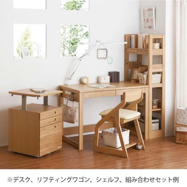 サイドチェスト BEENO ビーノ W42 D60 H73 ブラウン色 BDB-167 WT ナラ材 デスクチェスト 学習机 送料込み_3