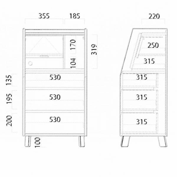 大雪木工（Taisetsu Mokko） ライティングデスク 幅60 奥行44 高さ112