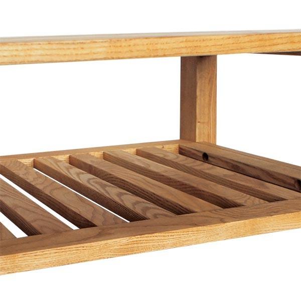 リビングテーブル 天然木 タモ 無垢材 オイル塗装 幅115 高さ41 ロー