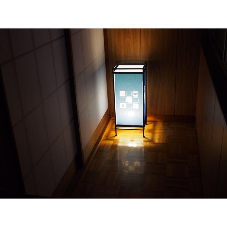 フロアランプ 照明 ブラック色 W25.7 D25.7 H60 行灯 行燈 LED電球 薔薇柄シェード HFL-052 アイアン ともしび 日本製 hokushin 日本製 送料込み_10