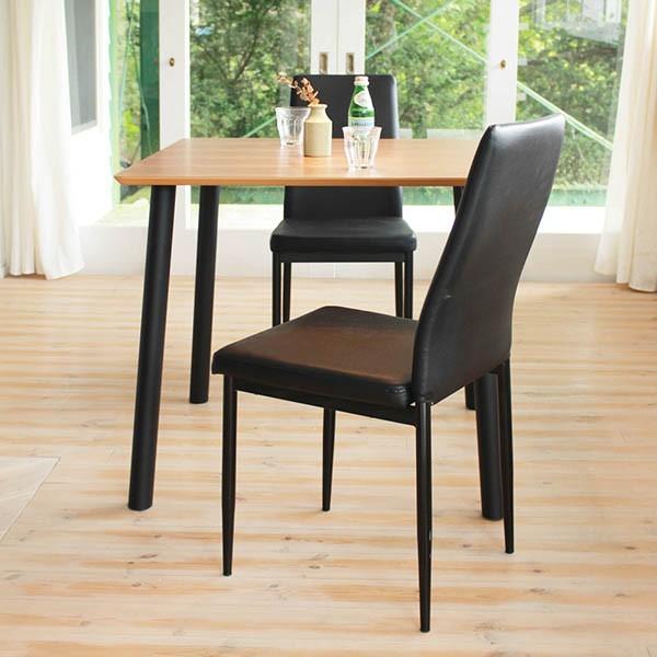 【なかまる】ダイニングチェア四脚目 あずま工芸 TDC9779 ダイニングチェア 2脚入 ブラック色 幅40 高さ85