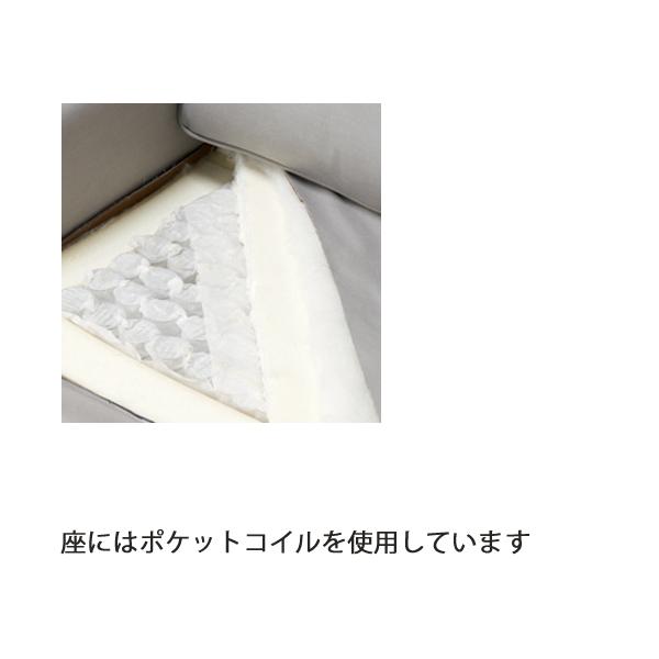桜屋工業 LS-408-F 三人掛けソファー 布張り 幅186 奥行80 グレー色
