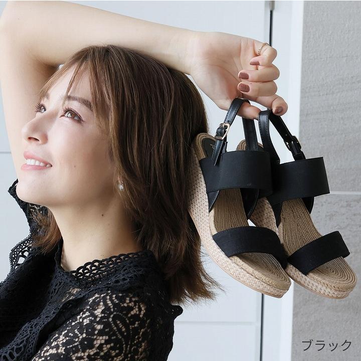 アカイシ　ウェッジソール ストラップ　サンダル　黒23〜23.5 外反母趾 VIVIAN（ヴィヴィアン） サンダル レディース 歩きやすい 外反母趾