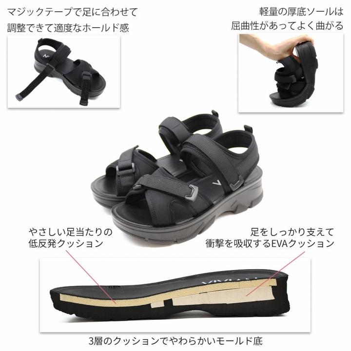VIVIAN（ヴィヴィアン） やわらかい 厚底サンダル 厚底 サンダル