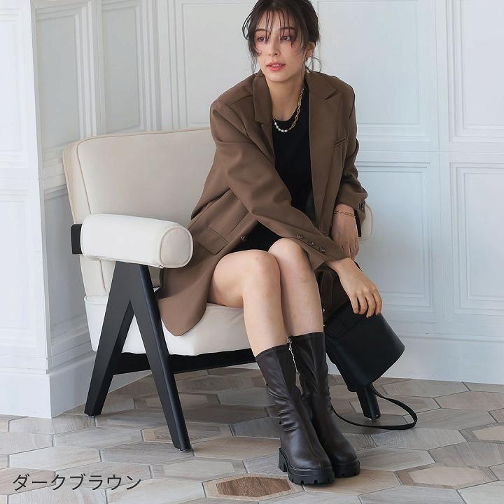 VIVIAN ブーツ レディース ロング 厚底 冬再販 ストレッチ VIVIAN ブーツ レディース ロング 厚底 冬再販 ストレッチ
