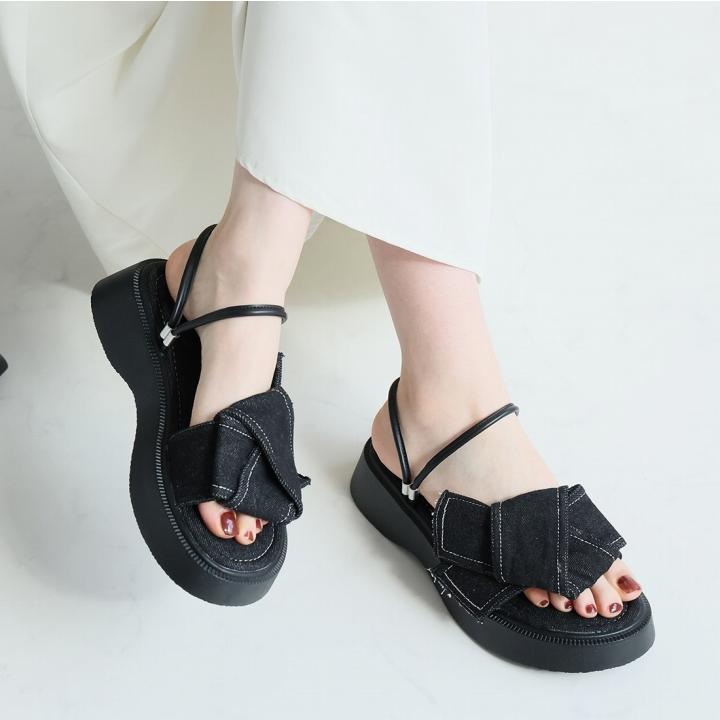 厚底 サンダル レディース アンクル バック ストラップ つっかけ