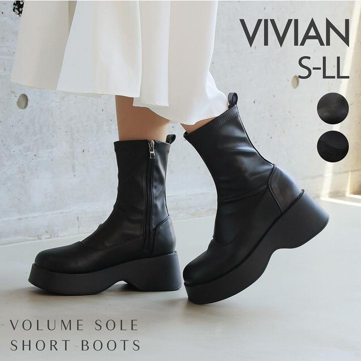 VIVIAN ブーツ レディース ショートブーツ 厚底 ヴィヴィアン VIVIAN ブーツ レディース ショートブーツ 厚底 ヴィヴィアン