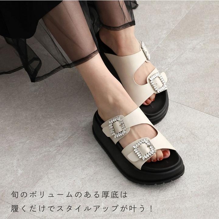 チヒャン　ビジュー付きブラックサンダル　Lサイズ 楽天市場】【24日20時〜4H限定20％OFFクーポン】24年春夏再販