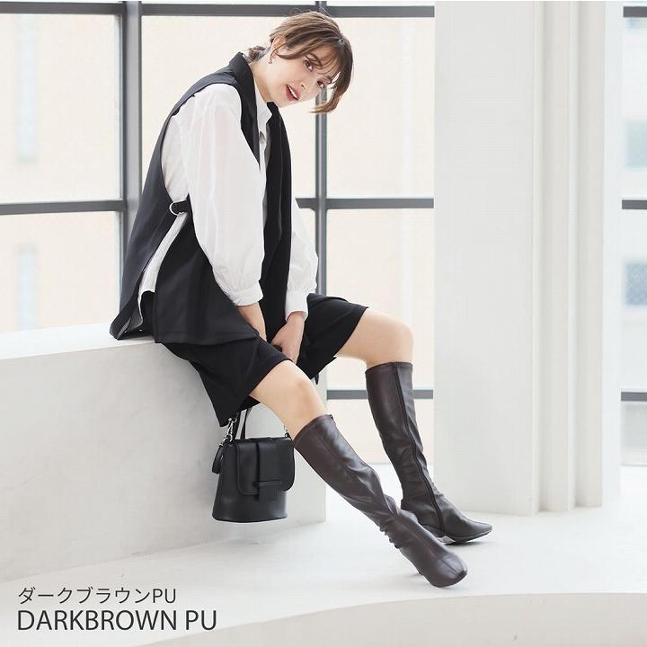 VIVIAN ブーツ レディース ロングブーツ ストレッチ チャンキー VIVIAN ブーツ レディース ロングブーツ ストレッチ チャンキー