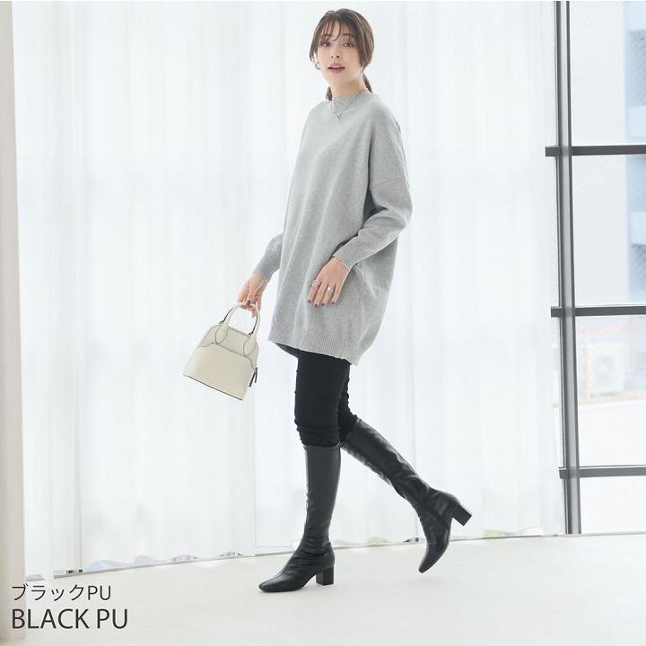 VIVIAN ブーツ レディース ロングブーツ ストレッチ チャンキー VIVIAN ブーツ レディース ロングブーツ ストレッチ チャンキー
