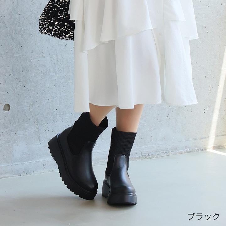 VIVIAN 厚底ブーツ 防寒 ブーツ レディース ニットブーツ VIVIAN 厚底ブーツ 防寒 ブーツ レディース ニットブーツ