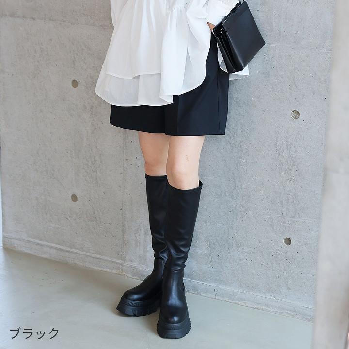 送料無料✨【LUNGETURKEY6'6\"】MINI LONGMODEL（PU） VIVIAN ブーツ レディース ロングブーツ ストレッチブーツ 厚底
