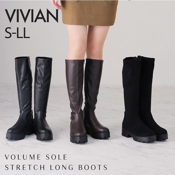 VIVIAN ブーツ レディース ロングブーツ 厚底ブーツ Vivian VIVIAN ブーツ レディース ロングブーツ 厚底ブーツ Vivian
