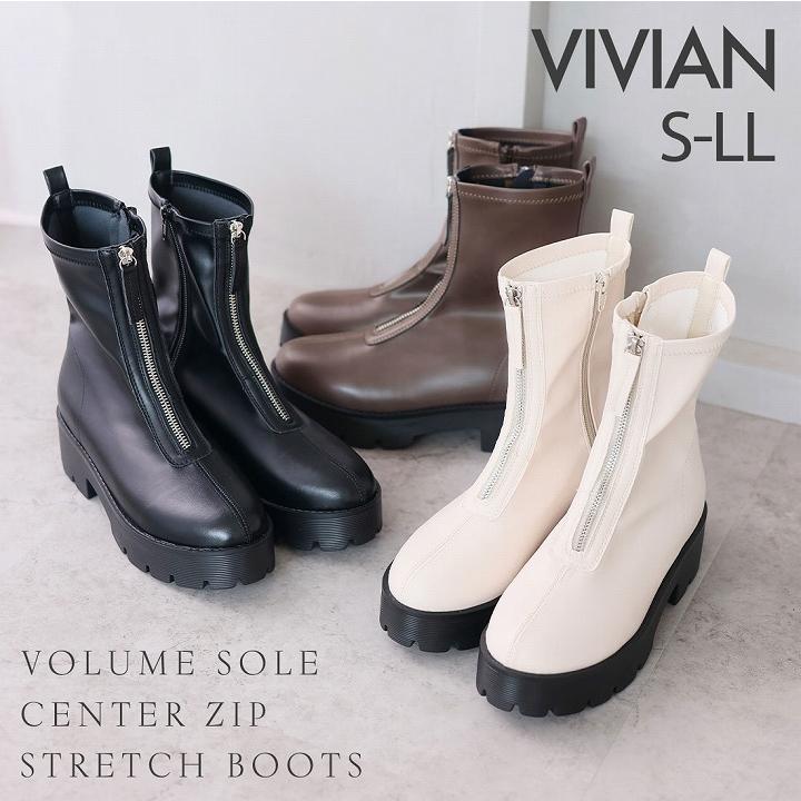 VIVIAN ブーツ レディース センタージップ ストレッチブーツ 即 VIVIAN ブーツ レディース センタージップ ストレッチブーツ 即