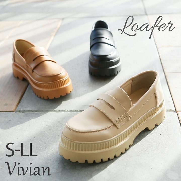 パンプス 痛くない 黒 ローファー レディース 厚底 ヒール 疲れにくい 歩きやすい S Ll ブラック 黒 ベージュ キャメル アイボリー V93al Vivian Collection 21 26cm対応 通販 Yahoo ショッピング