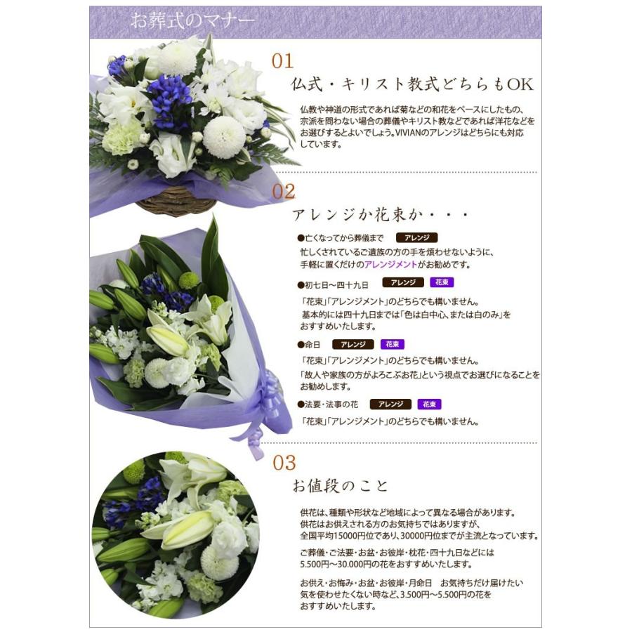 お供え お悔やみ ユリ お彼岸 お盆 初盆 花 供花 ギフト 生花 供花 カゴ フラワーアレンジメント 花 おまかせアレンジ 5500円税別 Ar Osonae 05 ヴィヴィアン ネオ 通販 Yahoo ショッピング
