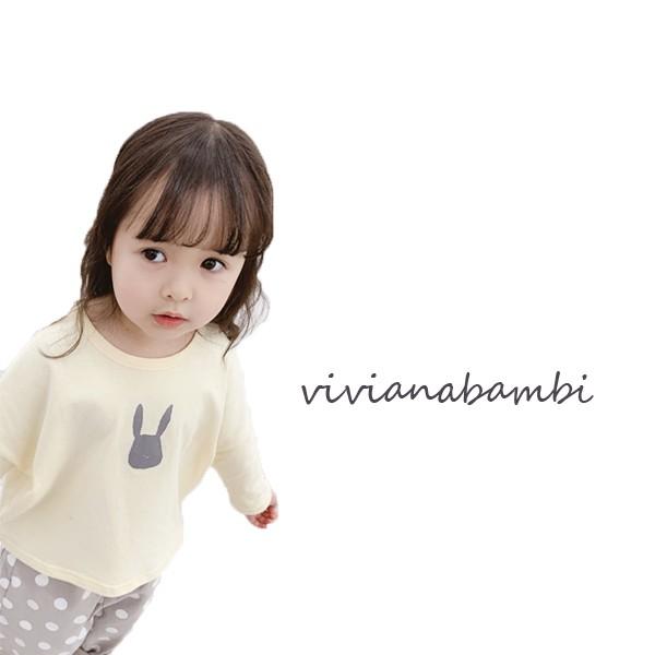 子供服 トップス 女の子 可愛い うさぎロンt ナチュラル 韓国子供服 送料無料 90 100 110 1 Cht 1908 24 Viviana Bambi 通販 Yahoo ショッピング
