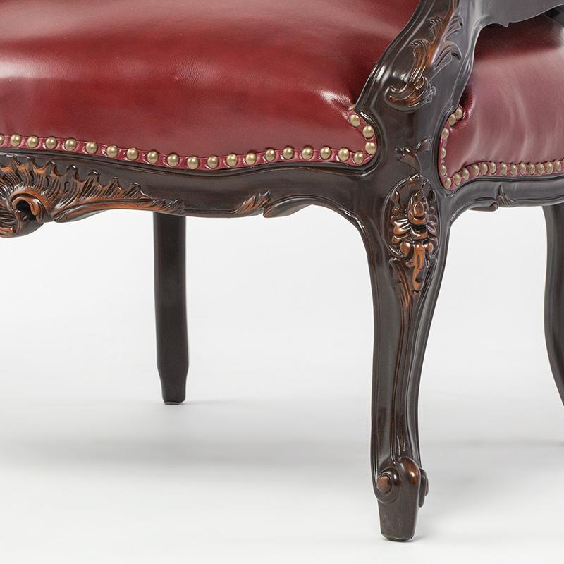 ロココ調 アンティーク 1人掛けソファ 一人掛け ソファ 1人用 ソファー アンティーク アームチェア