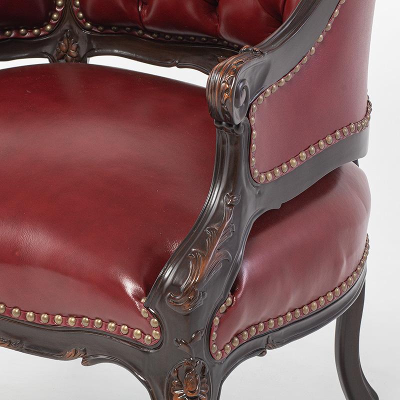 クラシックブラウン　レザーソファ　アンティーク調 10065_03.jpg