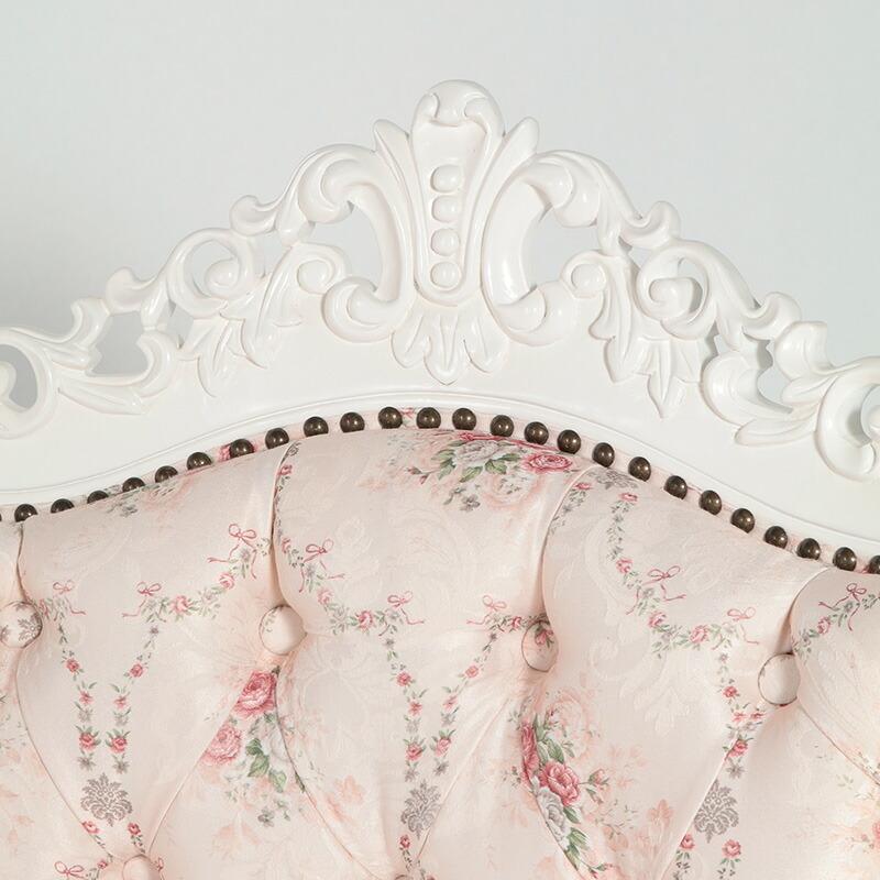 ロココ調　アンティーク　花柄1人掛けソファ ソファ 1人掛けソファ 1人用 一人がけ ロココ調 アンティーク調ソファ