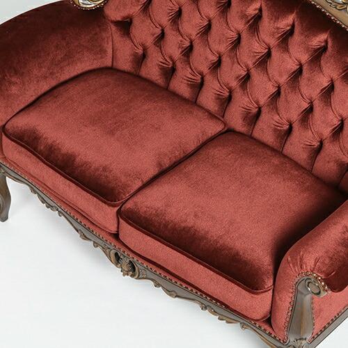 Symphony ベルベット 2人掛けソファ　ロココ 2人掛けソファ 2人用 ロココ調 ソファ アンティーク調