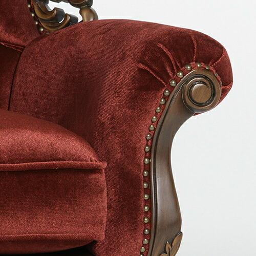 Symphony ベルベット 2人掛けソファ　ロココ 2人掛けソファ 2人用 ロココ調 ソファ アンティーク調