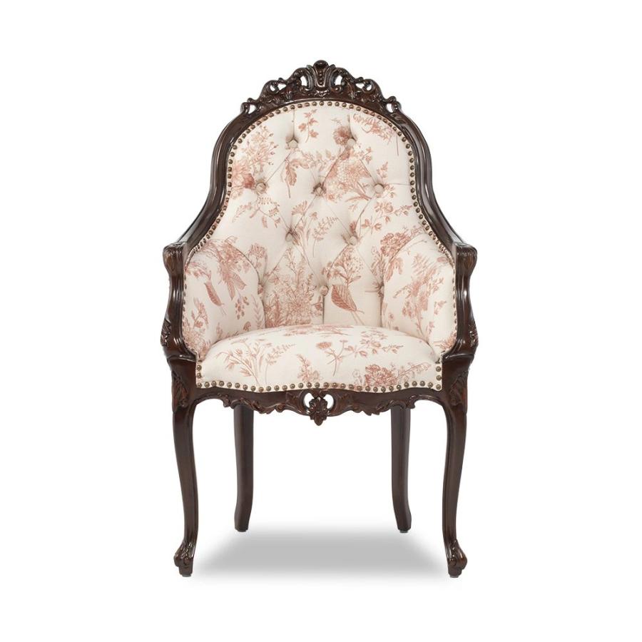 アームチェア ダイニングチェア 椅子 ロココ調 英国アンティーク調