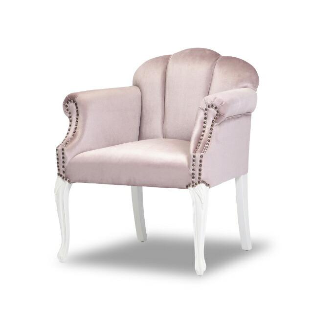 チェア アームチェア 1人掛け 1人用 アンティーク調 猫脚 木製 布地