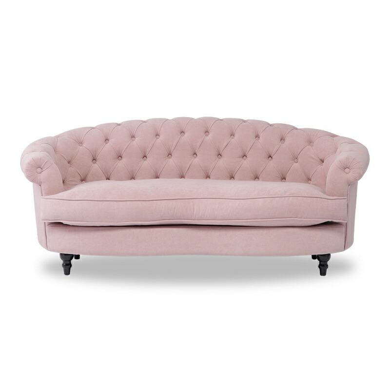 【送料込み】Mousofa　モーソファ　3人掛けソファ　ベージュベルベット Mousofa モーソファ 3人掛けソファ ベージュベルベット 布地
