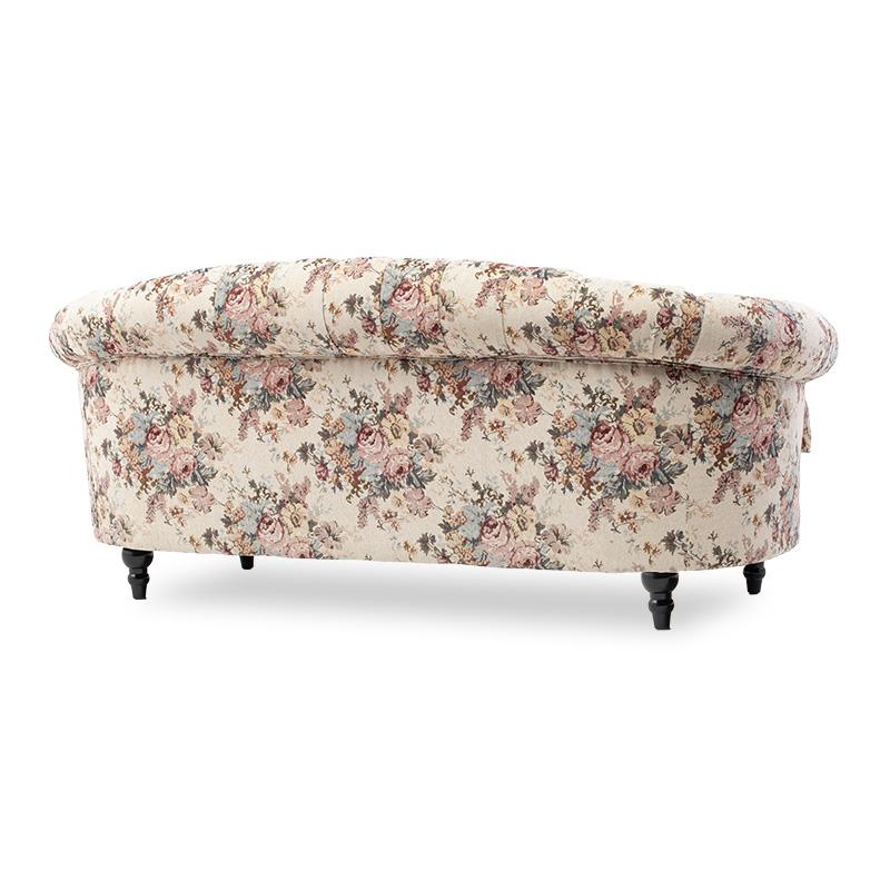 クラシック花柄ソファ　アンティーク 輸入家具 クィーンロココ クラシックソファ 3P 三人掛け